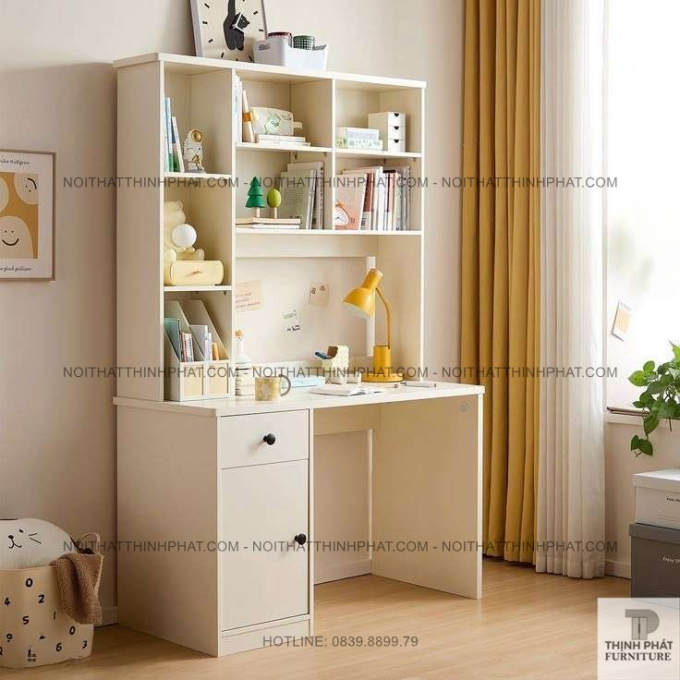 Bàn Học Kết Hợp Giá Sách Đa Năng Cho Bé – Thiết Kế Thông Minh, Tiện Ích BLV32