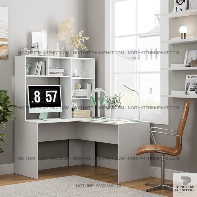 Bàn Làm Việc Góc Chữ L Hiện Đại – Mẫu Bàn Đa Năng Cho Học Tập 