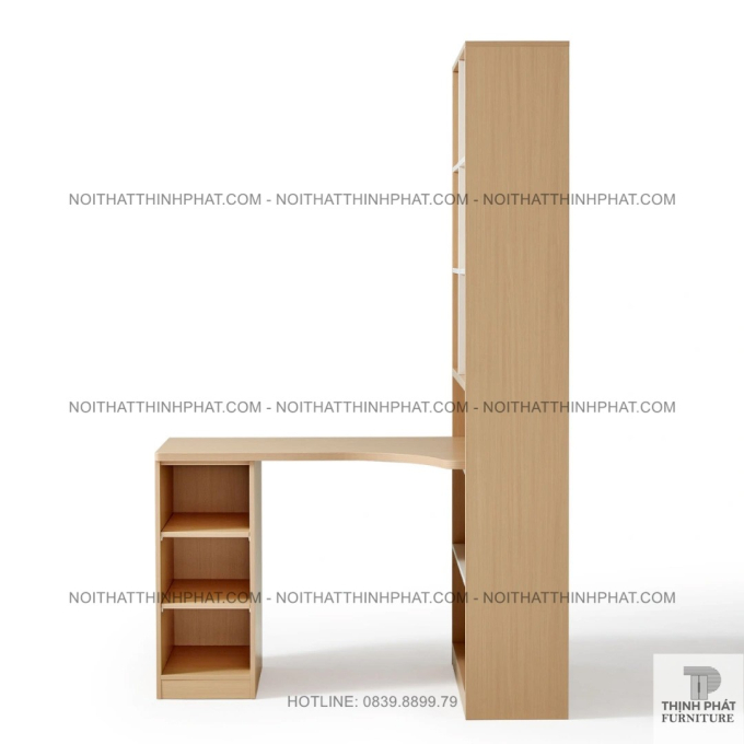 Bàn Làm Việc Kết Hợp Kệ Sách Góc Chữ L – Thiết Kế Tối Giản Hiện Đại BLV35