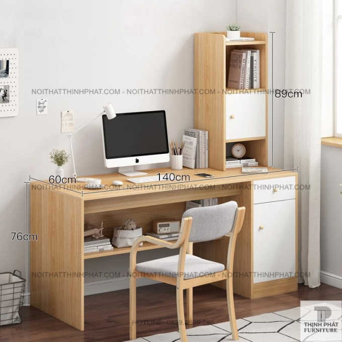 Bàn Máy Tính Kèm Giá Sách & Tủ Lưu Trữ – Thiết Kế Thông Minh, Tiết Kiệm Không Gian BLV20