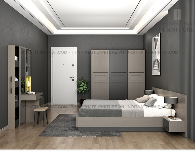 Giường Ngủ Hiện Đại Có Táp Đầu Giường GN27