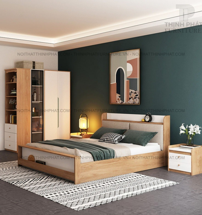 Giường Ngủ MDF Có Ngăn Kéo, Hộc Chứa Đồ GN25