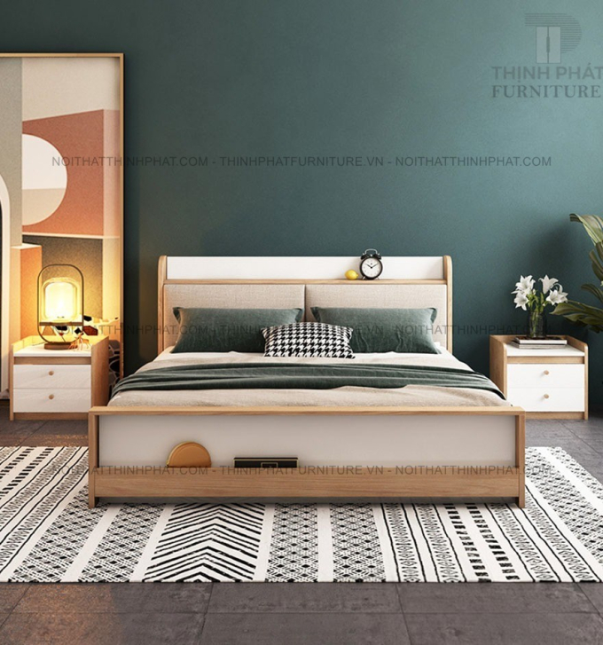 Giường Ngủ MDF Có Ngăn Kéo, Hộc Chứa Đồ GN25