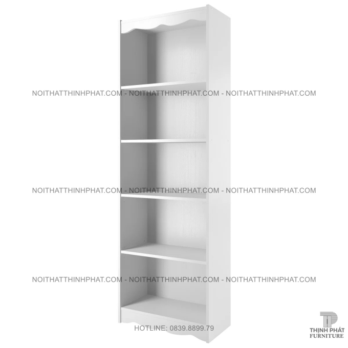 Kệ Đựng Sách 5 Tầng Màu Trắng Thiết Kế Đơn Giản Gọn Đẹp Cho Phòng Ngủ Và Phòng Làm Việc TS05