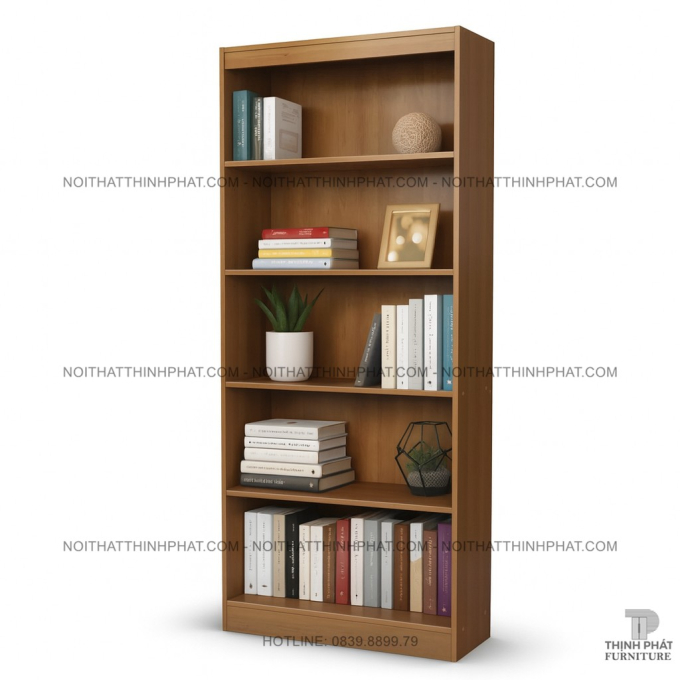 Kệ Sách 5 Tầng Gỗ Công Nghiệp Thiết Kế Đơn Giản Tối Ưu Không Gian TS12