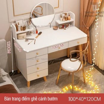 Bàn Trang Điểm Gương Tròn Nhiều Hộc Kéo Thiết Kế Đẹp, Thời Trang...