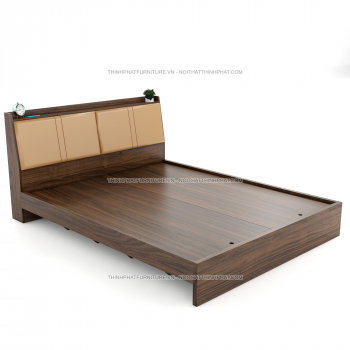 Giường Ngủ 1m6 Đầu Kệ Gắn Nệm, Đa Năng, Hiện Đại GN03