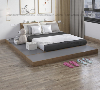 Giường Ngủ Bệt Kiểu Nhật MDF Bục Mở Rộng GN38