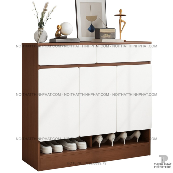 Tủ Giày Dép Cửa Mở 3 Cánh, Tích Hợp 2 Hộc Kéo Tiện Lợi, Kệ Để...