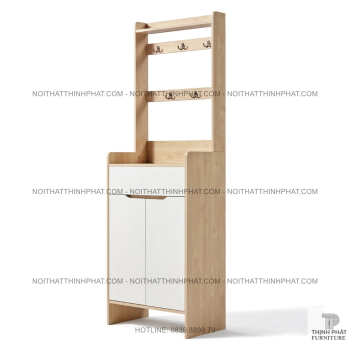 Tủ Giày Dép Kèm Kệ Treo Mũ Áo, Thiết Kế Gọn Gàng Cho Sảnh Nhà TG33