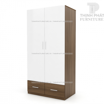 Tủ Quần Áo 1m X 2m Cánh Mở, 2 Hộc Kéo, Tiện Lợi, Thời Trang TQ18