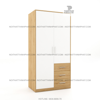 Tủ Quần Áo 1m X 2m Thiết Kế Nhỏ Gọn Thời Trang, 3 Hộc Kéo Bên Ngoài,...