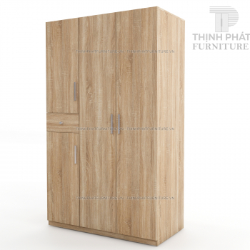 Tủ Quần Áo Cánh Mở 1m2 X 2m Kiểu Dáng Thanh Lịch,1 Hộc Kéo Ngoài, Gỗ...