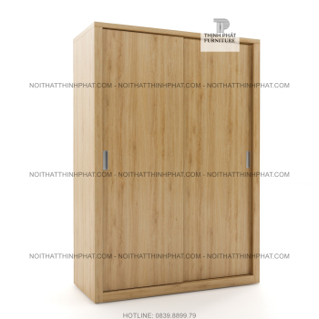 Tủ Quần Áo Cửa Lùa 1m2 X 2m Thiết Kế Thanh Lịch Gỗ Mdf Phủ Melamine...