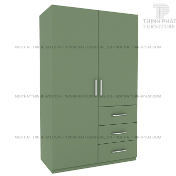 Tủ Quần Áo Màu Xanh Rêu Cửa MởTiết Kiệm Không Gian TQA73 (1m2 x 2m)