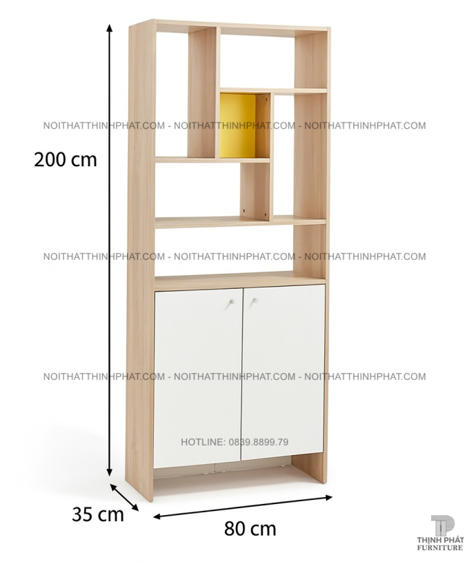 Tủ Để Giày Dép Kết Hợp Kệ Decor Chia Ô, Phối Màu Trẻ Trung Hiện Đại TG15