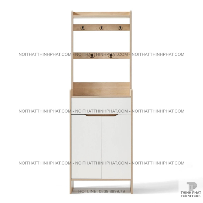 Tủ Giày Dép Kèm Kệ Treo Mũ Áo, Thiết Kế Gọn Gàng Cho Sảnh Nhà TG33