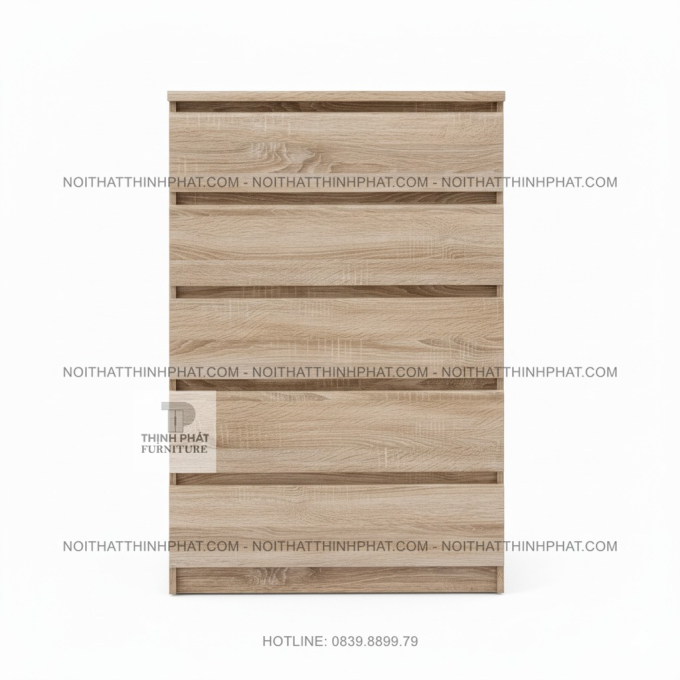 Tủ Hộc Kéo 5 Ngăn Vân Gỗ Sồi Nhẹ Nhàng Dễ Phối Màu Cho Mọi Không Gian TNK59