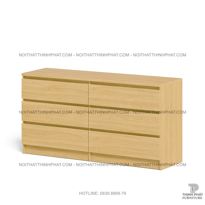 Tủ Hộc Kéo 6 Ngăn Gỗ Công Nghiệp MDF Màu Gỗ Sồi Tự Nhiên, Đựng Đồ Cá Nhân, Mỹ Phẩm, Tài Liệu TNK02