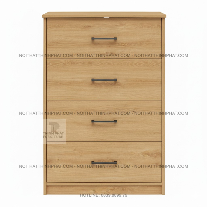 Tủ Ngăn Kéo 4 Tầng Màu Gỗ Sồi Hiện Đại Tiện Nghi TNK37