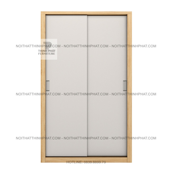 Tủ Quần Áo Cửa Lùa 2 Cánh MDF – Thiết Kế Ưu Tiên Treo Đồ, Dễ Sử Dụng TPHCM TQA127 (1M2 X 2M)